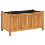 vidaXL Jardinière avec doublure 80x42x40 cm bois massif d'acacia