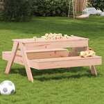 vidaXL Table de pique-nique et bac à sable enfants bois massif douglas