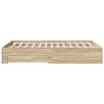 vidaXL Cadre de lit Chêne Sonoma 140x200 cm Bois reconstitué
