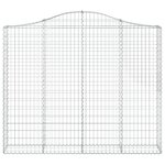 vidaXL Paniers à gabions arqués 4 Pièces 200x30x160/180 cm Fer galvanisé