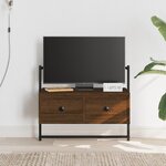 vidaXL Meuble TV mural chêne marron 60 5x30x51 cm bois d'ingénierie