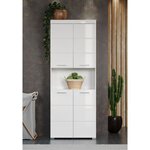 Colonne double AMANDA - 4 portes + 1 niche - 73 x 31 x 190 cm - Blanc
