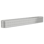 vidaXL Lit surélevé de jardin Acier enduit de poudre Argenté