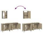 vidaXL Ensemble de meubles de salle de bain 3 Pièces chêne sonoma