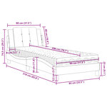 vidaXL Lit avec matelas noir et blanc 80x200 cm similicuir
