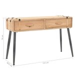 vidaXL Table console Bois massif de sapin 115x40 5x76 cm