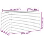 vidaXL Jardinière 90x60x45 5 cm bois de pin massif