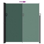 vidaXL Auvent latéral rétractable vert foncé 220x500 cm