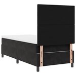 Lit Box Spring vidaXL avec Matelas et LED Noir 80x200 cm Velours