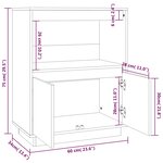 vidaXL Buffet Marron miel 60x34x75 cm Bois massif de pin