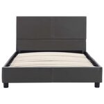 vidaXL Cadre de lit Gris Similicuir 90 x 200 cm