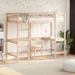 vidaXL Lit superposé sans matelas 90x190 cm bois massif de pin