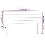 vidaXL Tête de lit à LED Bleu 144x5x78/88 cm Tissu