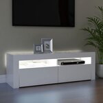 vidaXL Meuble TV avec lumières LED blanc 120x35x40 cm