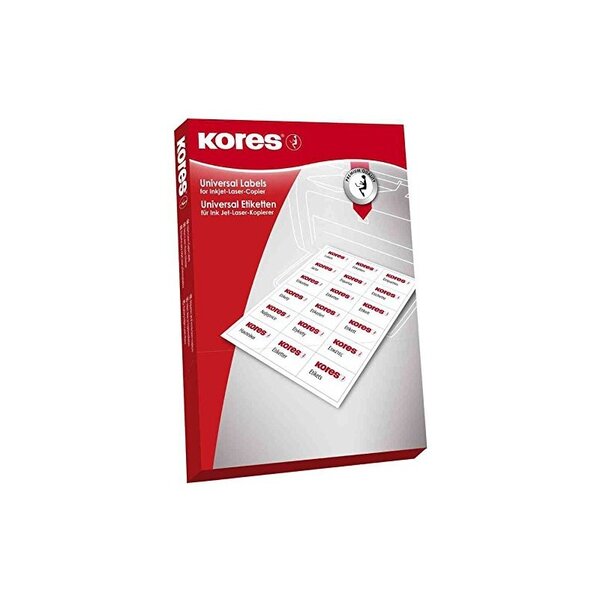 Kores etiquette universelle, 70 x 37 mm, blanc