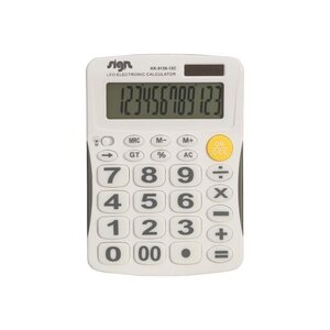 Calculatrice de bureau 12 chiffres Larges touches Gris SMILE