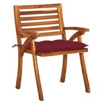 vidaXL Chaises de jardin avec coussins lot de 8 Bois d'acacia solide