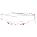 vidaXL Table basse avec lumières LED noir 100x100x31 cm