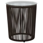 vidaXL Ensemble de bistro 3 Pièces avec coussins Rotin PE Marron