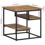 vidaXL Table d'appoint 50x50x50 cm teck de récupération massif