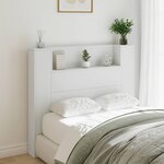 vidaXL Armoire tête de lit avec LED blanc 120x16 5x103 5 cm