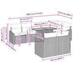 vidaXL Ensemble de salle à manger de jardin 9 pièces avec coussins en poly rattan noir et acacia