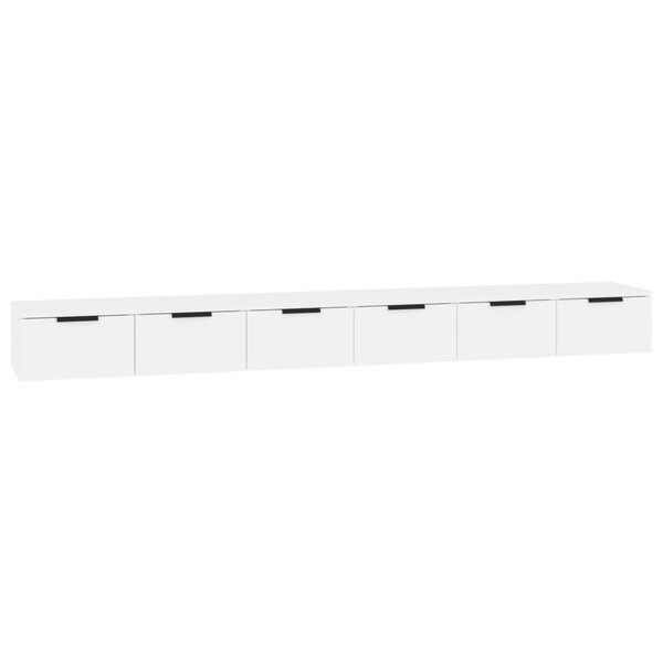 vidaXL Armoires murales 2 Pièces blanc 102x30x20 cm bois d'ingénierie