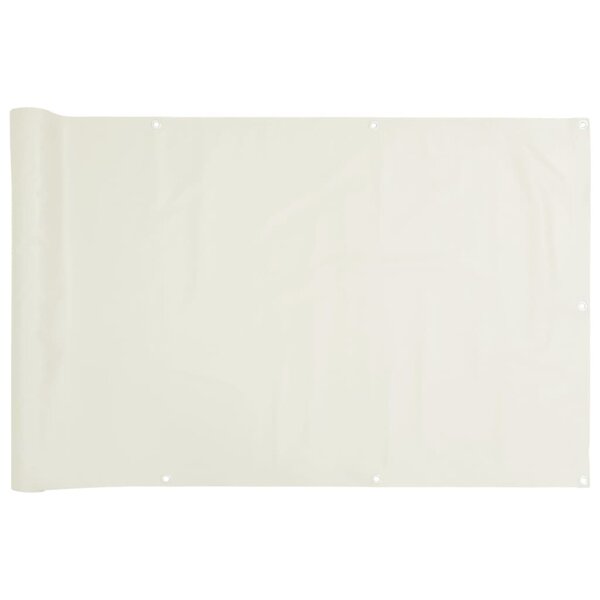 vidaXL Écran d'intimité de balcon blanc 400x75 cm PVC
