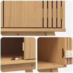 vidaXL Meuble sous lavabo 114x43x73 5 cm en bois de pin massif