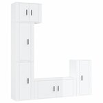 vidaXL Ensemble de meubles TV 5 Pièces Blanc brillant Bois d'ingénierie