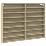 vidaXL Armoire à vitrine chêne sonoma 100x8 5x75 cm bois d'ingénierie