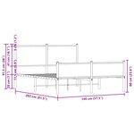vidaXL Cadre de lit en métal sans matelas chêne sonoma 140x200 cm