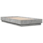 vidaXL Cadre de lit gris béton 90x190 cm bois d'ingénierie