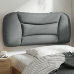 vidaXL Coussin de tête de lit gris clair 90 cm tissu