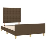 vidaXL Cadre de lit sans matelas marron foncé 120x200 cm tissu