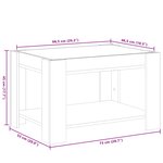 vidaXL Table basse avec LED noir 73x53x45 cm bois d'ingénierie
