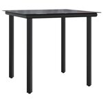 vidaXL Ensemble à manger de jardin coussins 5 Pièces mélange beige rotin