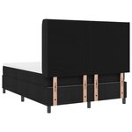 Lit Box Spring vidaXL avec Matelas et LED Noir 140x200 cm Tissu