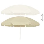 vidaXL Parasol de plage jaune sable 240 cm