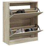 vidaXL Armoire à chaussures chêne sonoma 80x34x96 5 cm bois ingénierie