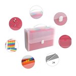 Trieur Valisette Avec Poignée 24 Compartiments Crystal - A4 - Cristal - X 4 - Exacompta