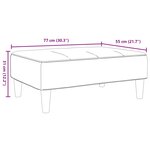 vidaXL Repose-pied gris clair 77x55x31 cm tissu
