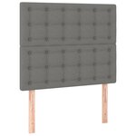 vidaXL Tête de lit à LED Gris foncé 90x5x118/128 cm Tissu