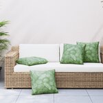 vidaXL Coussins 4 Pièces Motif de feuilles 60x60 cm Tissu