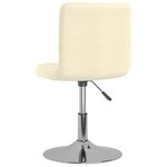 vidaXL Chaises pivotantes à manger lot de 4 Crème Tissu