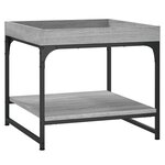 vidaXL Table basse sonoma gris 49 5x49 5x45 cm bois d'ingénierie