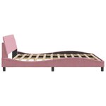 VidaXL Cadre de lit et tête de lit sans matelas rose 180x200cm velours