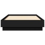 vidaXL Cadre de lit sans matelas noir 75x190 cm bois ingénierie