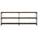 vidaXL Table console chêne fumé 200x29x75 cm bois d'ingénierie