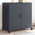 vidaXL Buffet anthracite 68 5x39x72 cm acier laminé à froid